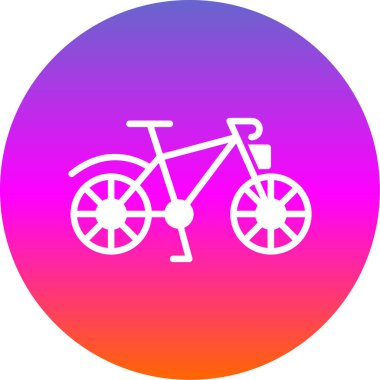 Bisiklet yassı simgesinin vektör illüstrasyonu