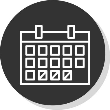 Basit düz zamanlama simgesi, vektör 