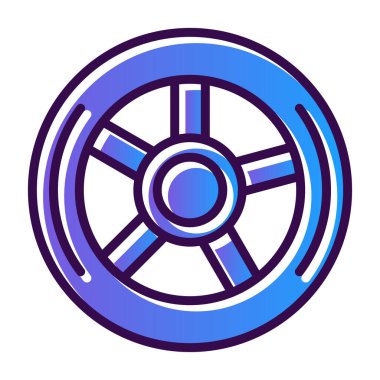 Otomobil direksiyon simgesi Taslak biçiminde