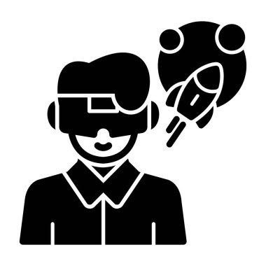 vr gözlük simgesi, sanal gerçeklik ve VR gözlükleri