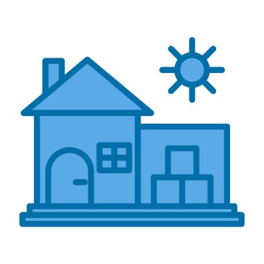 ev web simgesi, vektör illüstrasyonu 