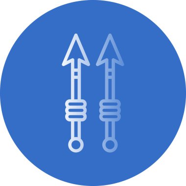 iki ok vektör simgesi, zıpkın oku