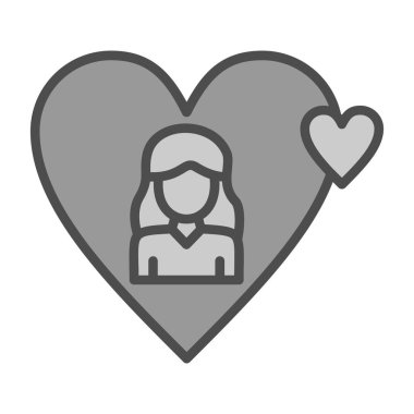 Kalbi ve ikonu olan bir kadın