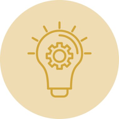 Basit düz fikir kabartma düz vektör simgesi