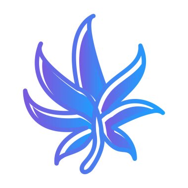 esrar yaprağı simgesi, vektör illüstrasyonu