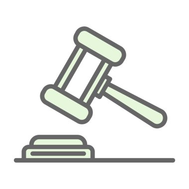 Yargıç Gravel. Web simgesi basit illüstrasyon 