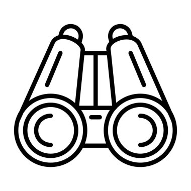 Dürbün simgesi, vektör illüstrasyonu basit tasarım