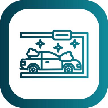 Araba boyama vektör simgesi. düz tasarım illüstrasyon. 