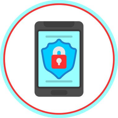 Güvenlik simgesinin vektör illüstrasyonu 