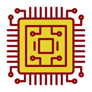 çip simgesi, vektör illüstrasyonu basit tasarım