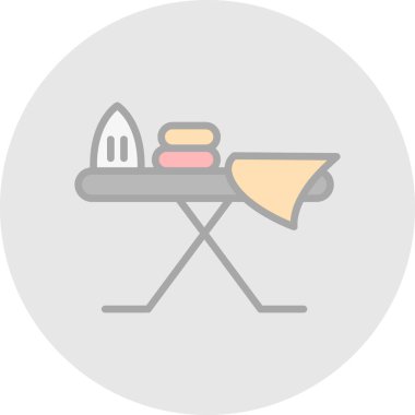 Demir tahta düz simge, vektör çizimi basit tasarım