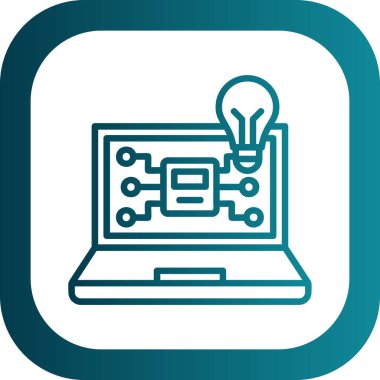 dizüstü bilgisayar simgesi, vektör illüstrasyonu