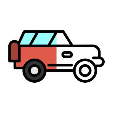 Offroad Web simgesi basit illüstrasyon 