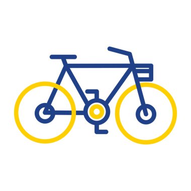 bisiklet düz simgesi, vektör illüstrasyonu