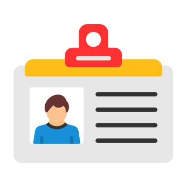 kimlik kartı vektör simgesi