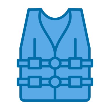 Can yeleği simgesi, vektör illüstrasyonu basit tasarım