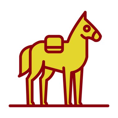 At yassı simgesi, vektör illüstrasyonu