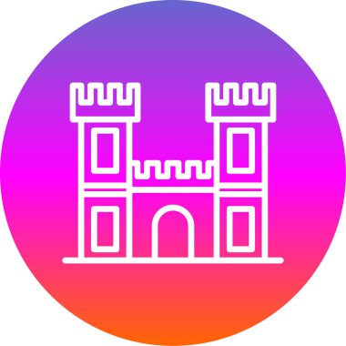 castle icon, vector illustration simple design