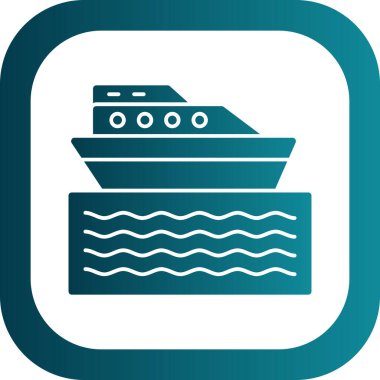 tekne ikonu vektör illüstrasyonu 