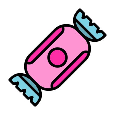 Şeker simgesinin vektör illüstrasyonu 