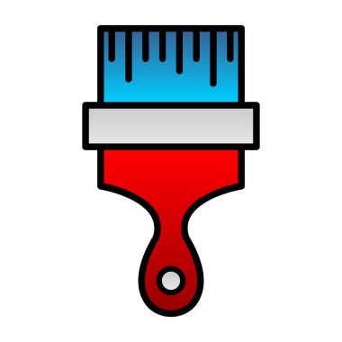fırça web simgesi basit illüstrasyon