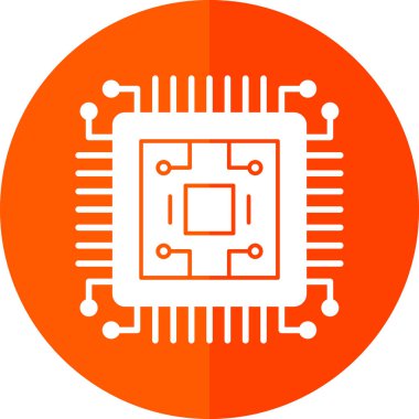 çip simgesi, vektör illüstrasyonu basit tasarım