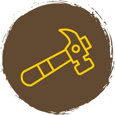 Çekiç simgesi, vektör illüstrasyonu basit tasarım