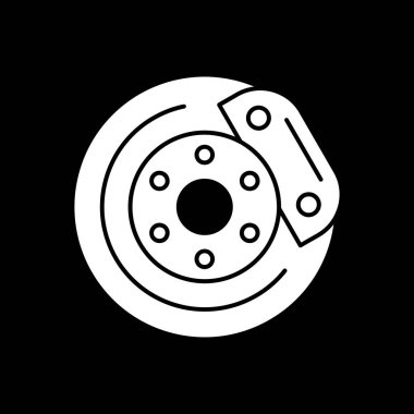 araba freni disk simgesi, vektör illüstrasyonu