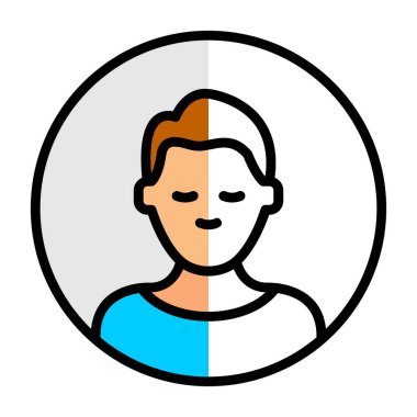 Erkek avatar kutsal kişilerin resmi, vektör çizim