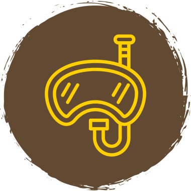 Bir aqualung simgesinin vektör çizimi