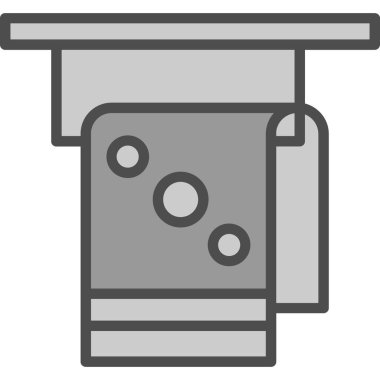 Havlu simgesi, vektör illüstrasyonu basit tasarım