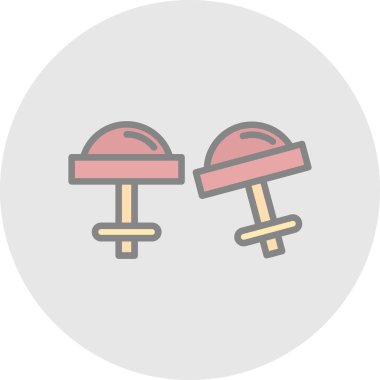 iki renkli vektör çizgisi resim simgesi