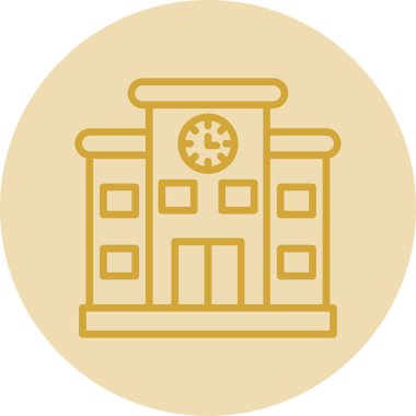 Bina. Web simgesi basit illüstrasyon