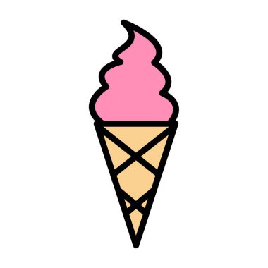 dondurma ikonu vektör illüstrasyonu