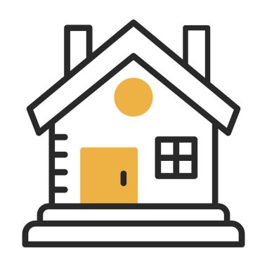 Kabin vektör simgesi modern basit illüstrasyon 