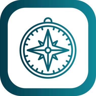 pusula düz simgesi, vektör illüstrasyon tasarımı