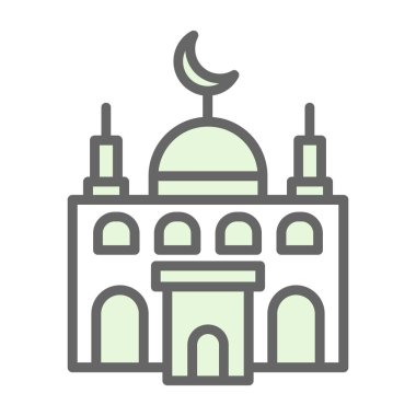 Cami simgesi, vektör illüstrasyonu basit tasarım