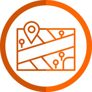 harita pin konumu simgesi düz biçimli