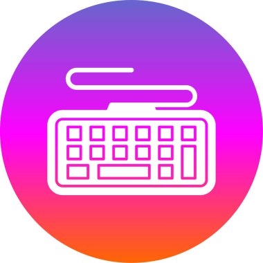 bilgisayar klavyesi simgesi, vektör illüstrasyonu basit tasarım