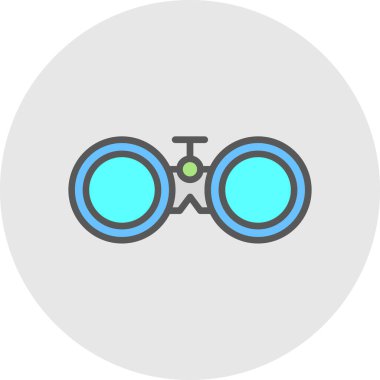 Dürbün simgesi, vektör illüstrasyonu basit tasarım