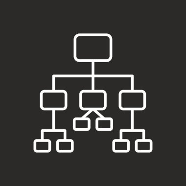 ağ simgesi siyah arkaplan vektör illüstrasyonunda izole