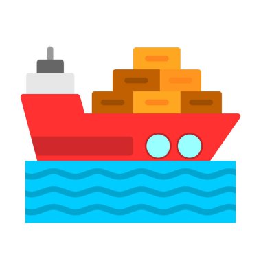 ship icon, vector illustration simple design