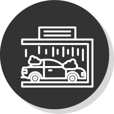 araba yıkama ikonu vektör illüstrasyonu