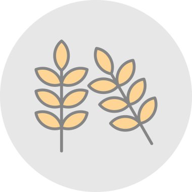 Buğday simgesi, vektör illüstrasyonu basit tasarım