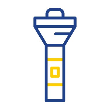 Flashlight düz simgesi, vektör illüstrasyon tasarımı