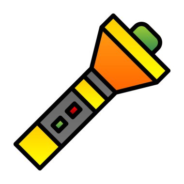 El feneri simgesi renk ana hatları vektörü