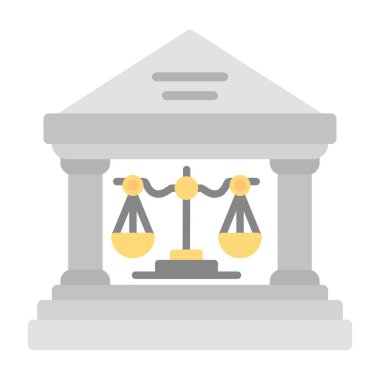 Hukuk ve adalet düz tasarım