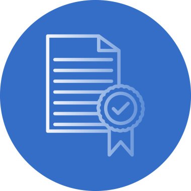 Sertifika. Web simgesi basit tasarım