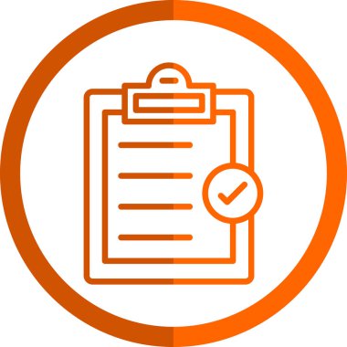 Moda Biçimli İzole Arkaplanda Kontrol Listesi Simgesi