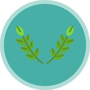 Defne çelengi ağ vektör simgesi